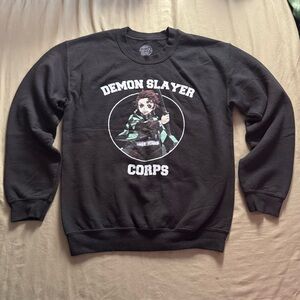 Demon Slayer Corps Black Crewneck Sweater Women’s Small